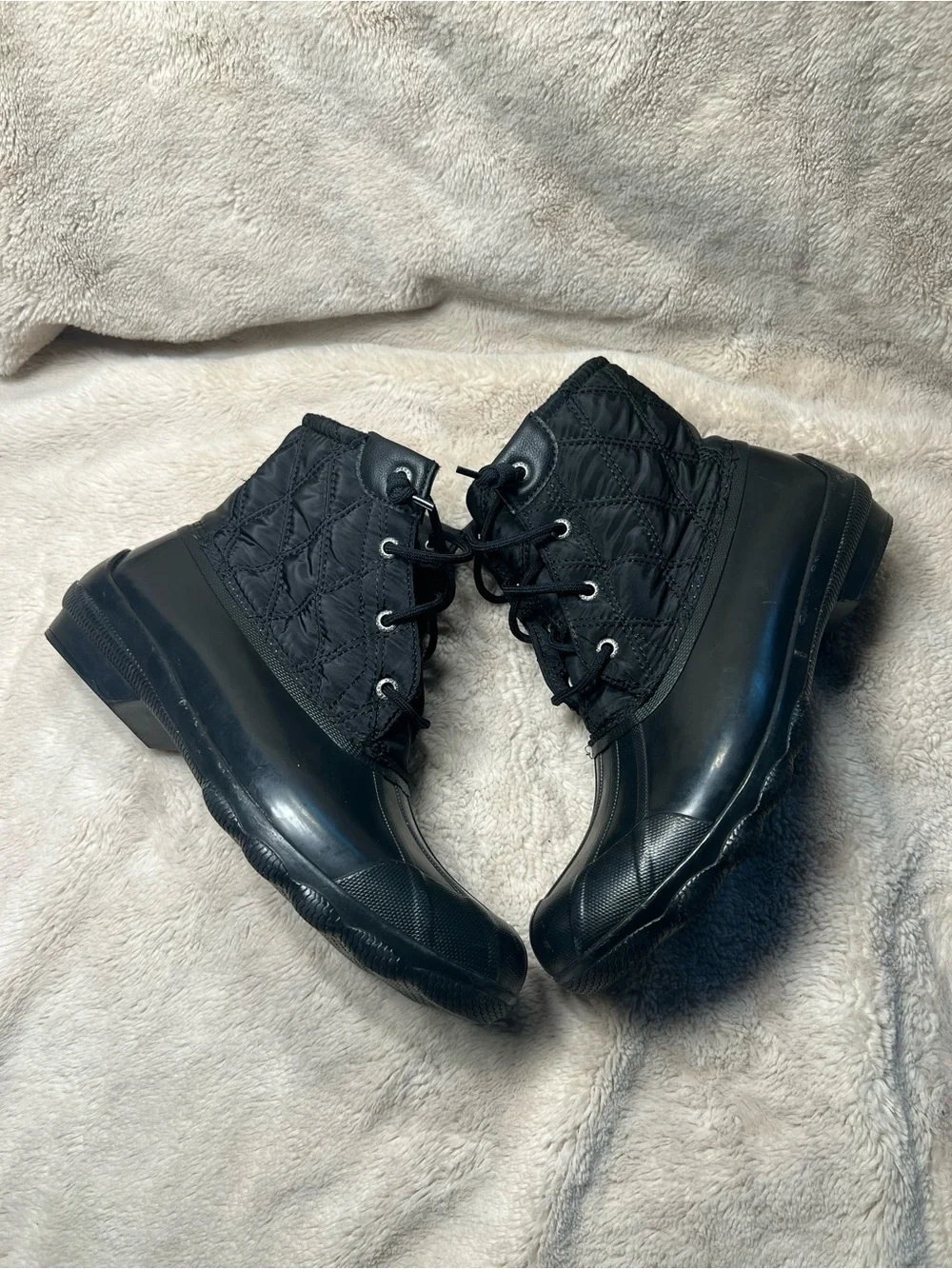 Sperry boots black womens size 9.5